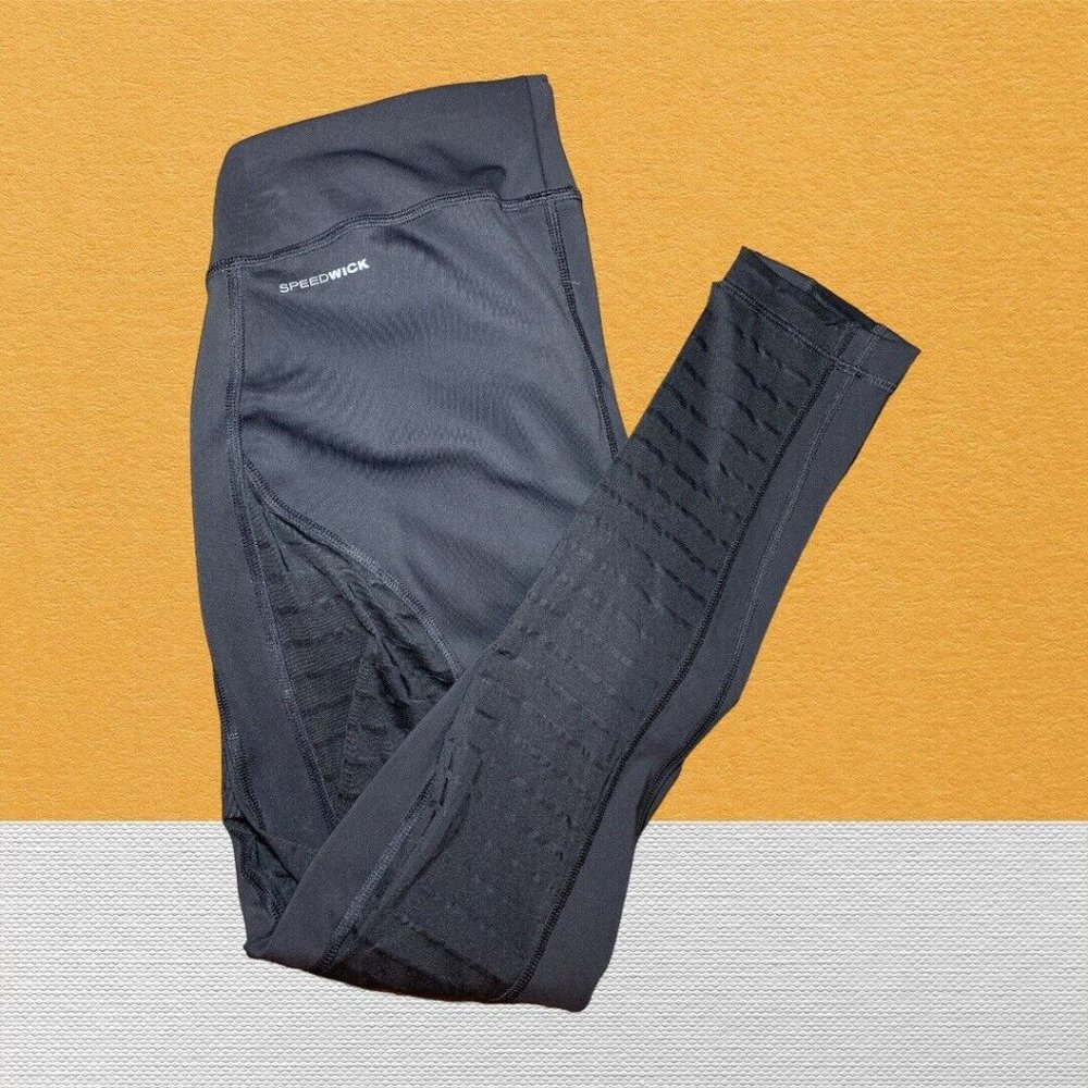 Reebok Women's Speedwick Tight Yoga Gym Activewear Leggings Sz Small Black